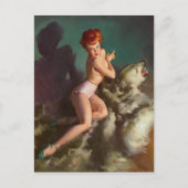 Bearskin Pin Up Briefkaart (Voorkant)