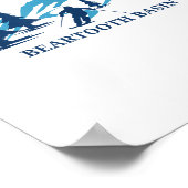 Beartooth Basin Wyoming Ski Resort Skiën Skier T- Poster (Hoek)