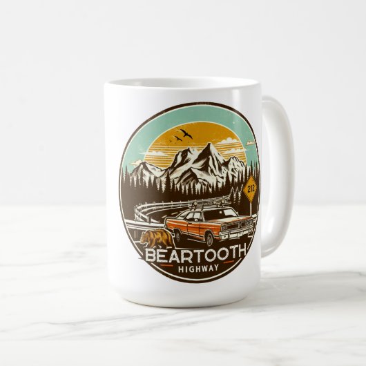  Beartooth Highway 212 Montana Road Koffiemok (Voorkant rechts)