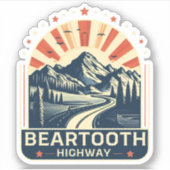 Beartooth Highway 212 Montana Road Sticker (Voorkant)