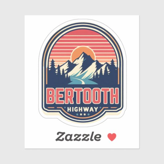  Beartooth Highway 212 Montana Road Sticker (Vel)