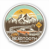  Beartooth Highway 212 Montana Road Sticker (Voorkant)