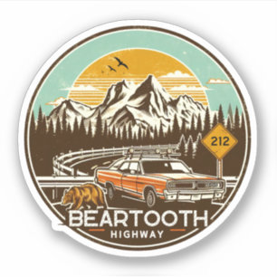 Beartooth Highway 212 Montana Road Sticker