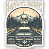 Beartooth Highway 212 Montana Road Sticker (Voorkant)