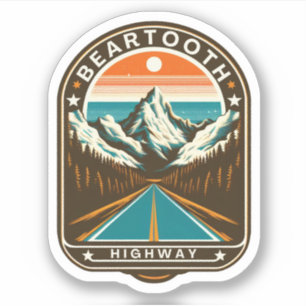 Beartooth Highway 212 Montana Road Sticker
