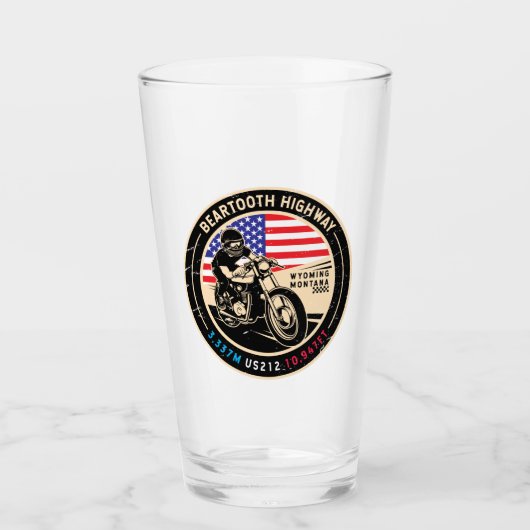Beartooth Highway All American Road Motorcycle Glas (Voorkant)