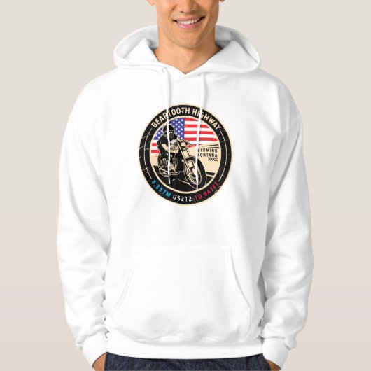 Beartooth Highway All American Road Motorcycle Hoodie (Voorkant)