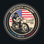 Beartooth Highway All American Road Motorcycle Magneet<br><div class="desc">Beartooth Highway,  gemaakt in een ,  legendarisch embleem. Het is een beroemde All-American Road die gevonden wordt in Wyoming en Montana.</div>