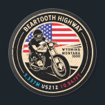Beartooth Highway All American Road Motorcycle Magneet<br><div class="desc">Beartooth Highway,  gemaakt in een ,  legendarisch embleem. Het is een beroemde All-American Road die gevonden wordt in Wyoming en Montana.</div>