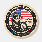 Beartooth Highway All American Road Motorcycle Magneet (Voorkant)
