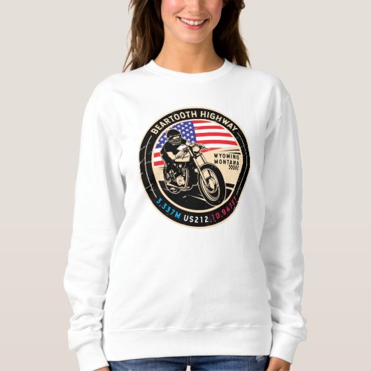 Beartooth Highway All American Road Motorcycle Trui (Voorkant)