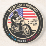Beartooth Highway All American Road Motorcycle Zandsteen Onderzetter<br><div class="desc">Beartooth Highway,  gemaakt in een ,  legendarisch embleem. Het is een beroemde All-American Road die gevonden wordt in Wyoming en Montana.</div>