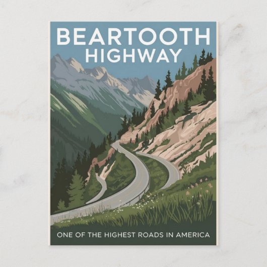 Beartooth Highway Briefkaart (Voorkant)