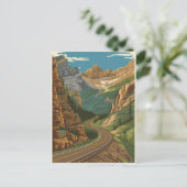 Beartooth Highway Illustratie Briefkaart (Staand voorkant)