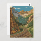 Beartooth Highway Illustratie Briefkaart (Voorkant / Achterkant)