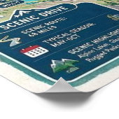 Beartooth Highway Kaart Poster (Hoek)