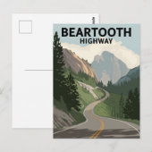 Beartooth Highway Montana Briefkaart (Voorkant / Achterkant)
