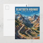 Beartooth Highway Montana Briefkaart (Voorkant / Achterkant)
