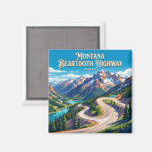Beartooth Highway Montana Magneet (Voorkant / Achterkant)