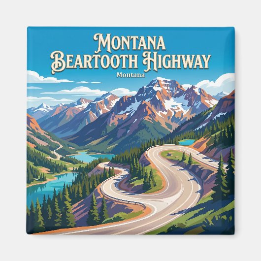 Beartooth Highway Montana Magneet (Voorkant)