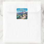 Beartooth Highway Montana Vierkante Sticker (Tas)