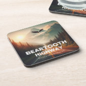 Beartooth Highway Montana Wyoming Eagle Bier Onderzetter (Linkerzijde)
