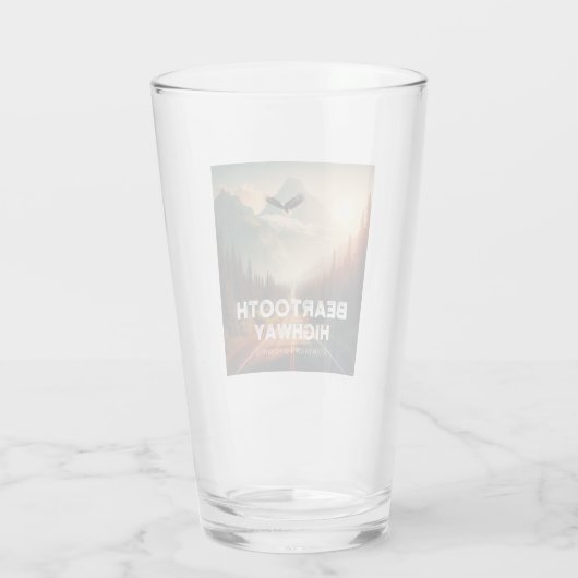 Beartooth Highway Montana Wyoming Eagle Glas (Achterkant)