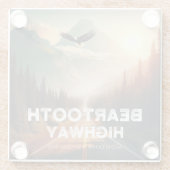 Beartooth Highway Montana Wyoming Eagle Glazen Onderzetter (Achterkant)