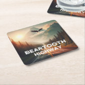 Beartooth Highway Montana Wyoming Eagle Kartonnen Onderzetters (Schuin)