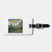 Beartooth Highway Montana Wyoming landschap Bagagelabel (Voorkant horizontaal)
