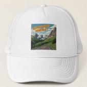 Beartooth Highway Montana Wyoming landschap Trucker Pet (Voorkant)