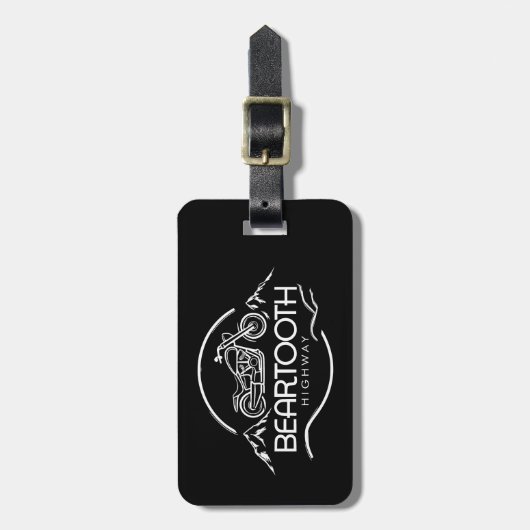 Beartooth Highway Montana Wyoming Motorcycle Bagagelabel (Voorkant verticaal)