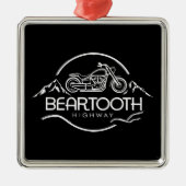 Beartooth Highway Montana Wyoming Motorcycle Metalen Ornament (Voorkant)