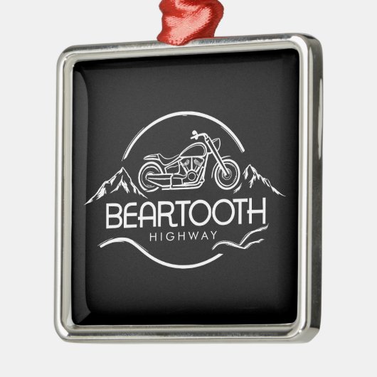 Beartooth Highway Montana Wyoming Motorcycle Metalen Ornament (Links)
