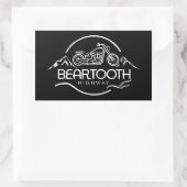 Beartooth Highway Montana Wyoming Motorcycle Rechthoekige Sticker (Tas)
