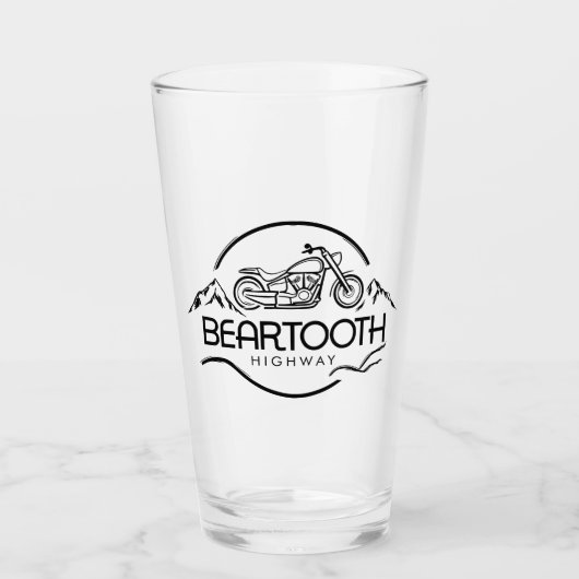 Beartooth Highway Montana Wyoming Motorfiets Glas (Voorkant)