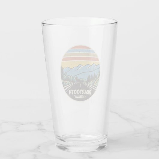 Beartooth Highway Montana Wyoming Mountains Glas (Achterkant)