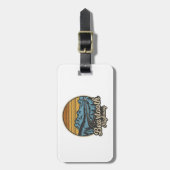 Beartooth Highway Montana Wyoming Retro Bagagelabel (Voorkant verticaal)