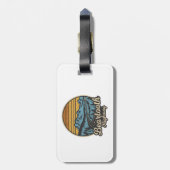 Beartooth Highway Montana Wyoming Retro Bagagelabel (Achterkant verticaal)