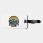 Beartooth Highway Montana Wyoming Retro Bagagelabel (Achterkant horizontaal)