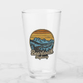 Beartooth Highway Montana Wyoming Retro Glas (Voorkant)