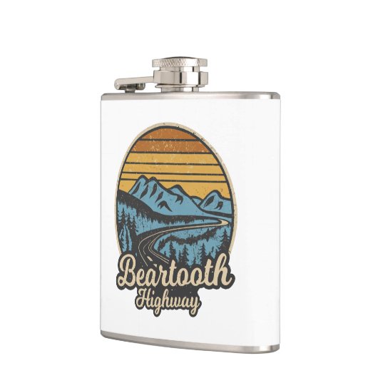 Beartooth Highway Montana Wyoming Retro Heupfles (Links)