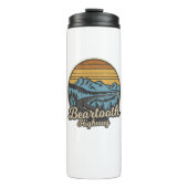 Beartooth Highway Montana Wyoming Retro Thermosbeker (Voorkant)