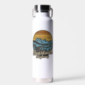 Beartooth Highway Montana Wyoming Retro Waterfles (Voorkant)