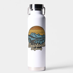 Beartooth Highway Montana Wyoming Retro Waterfles