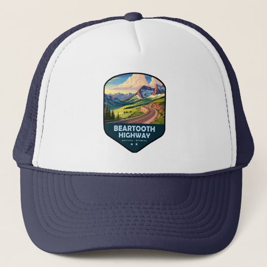Beartooth Highway Montana Wyoming Schild Trucker Pet (Voorkant)