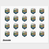 Beartooth Highway Montana Wyoming Schild Vierkante Sticker (Vel)