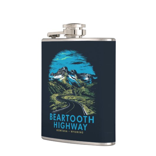 Beartooth Highway Montana Wyoming Vista Heupfles (Links)