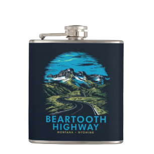 Beartooth Highway Montana Wyoming Vista Heupfles