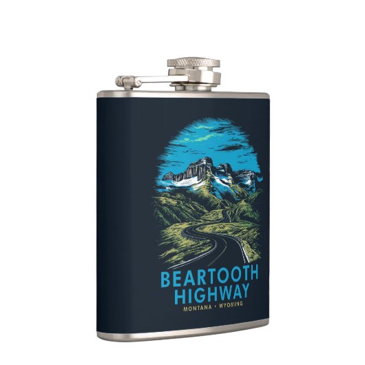 Beartooth Highway Montana Wyoming Vista Heupfles (Rechts)